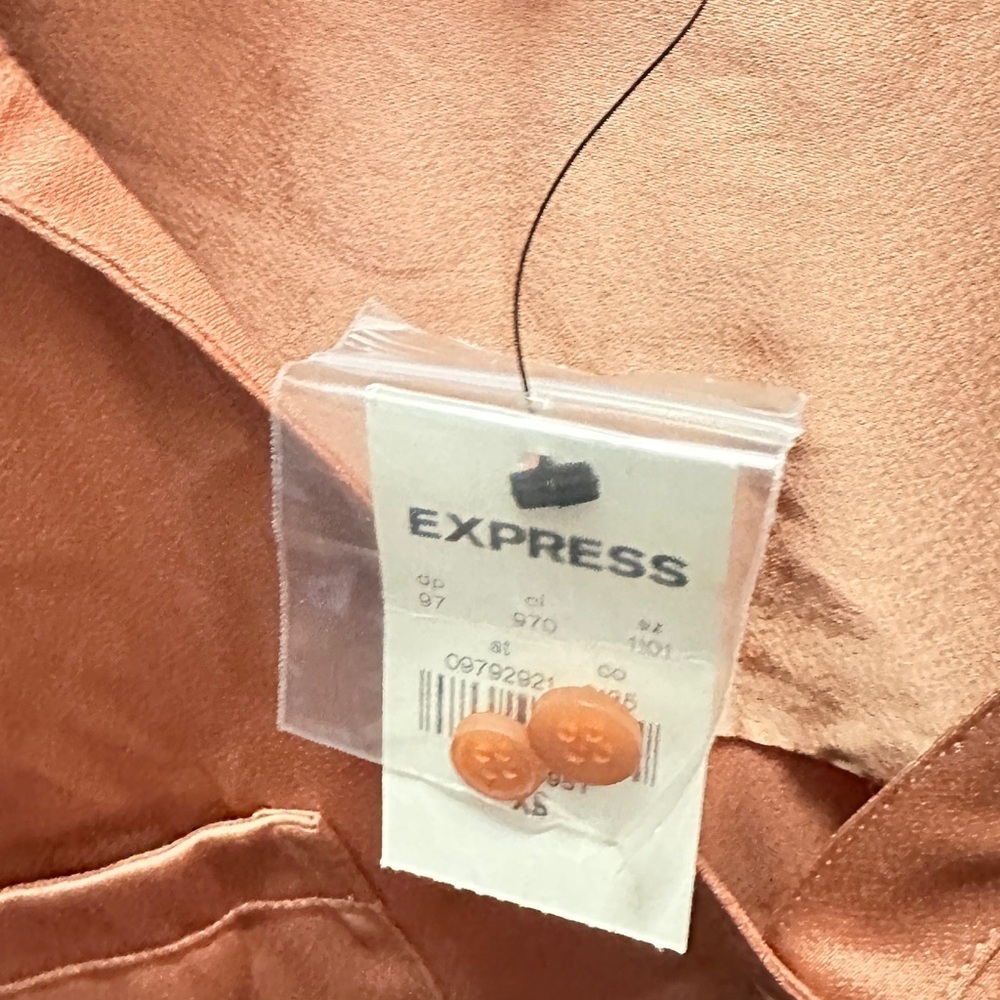 BRAND NEW | EXPRESS LONG SLEEVE SATIN BLOUSE - Picture 4 of 4